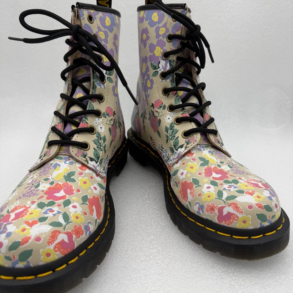 Dr. Martens Floral Combat Boots - Picture 3 of 9